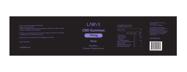 Lab VII CBD Gummies - Sleep 750mg Lab VII